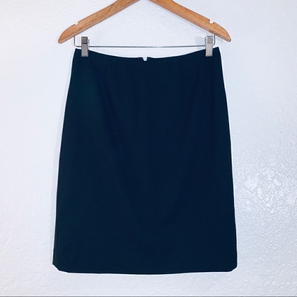 Caslon Black Pencil Skirt Pleated Back Career Wear